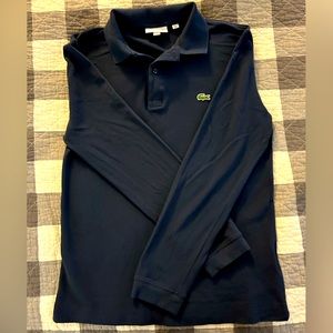 Long sleeve Slim Lacoste Polo in Navy